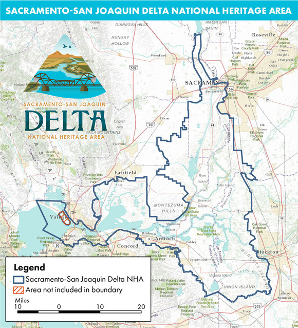Map of the Sacramento-San Joaquin Delta National Heritage Area