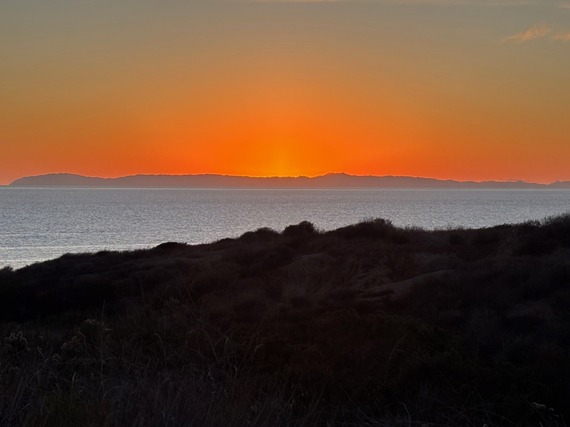 Sunset Over Catalina Island Pelican Point Crystal Cove State Park