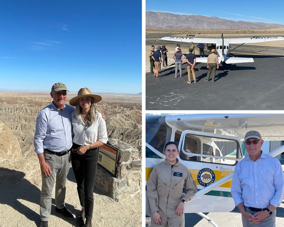 Collage of photos from Anza-Borrego State Park Commission Meeting March 2025