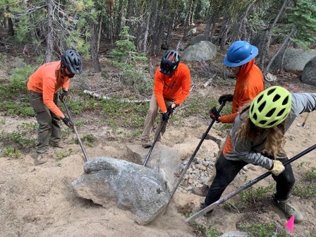 Trail Crew Improving a Trail