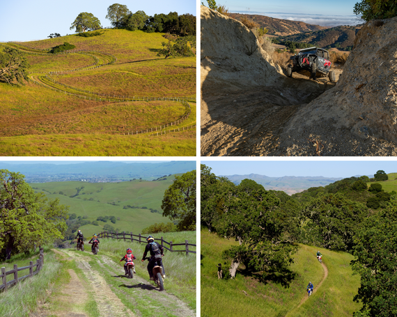 Hollister Hills SVRA trails collage