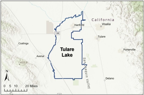 Map of the Tulare Lake Subbasin