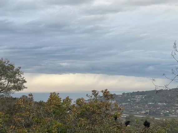 Torrey Pines State Beach  Early season rains provided a rain-swept horizon looking north from the maintenance shop.