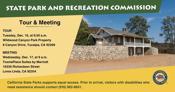 State Park and Recreation Commission December 2025 Meeting Graphic