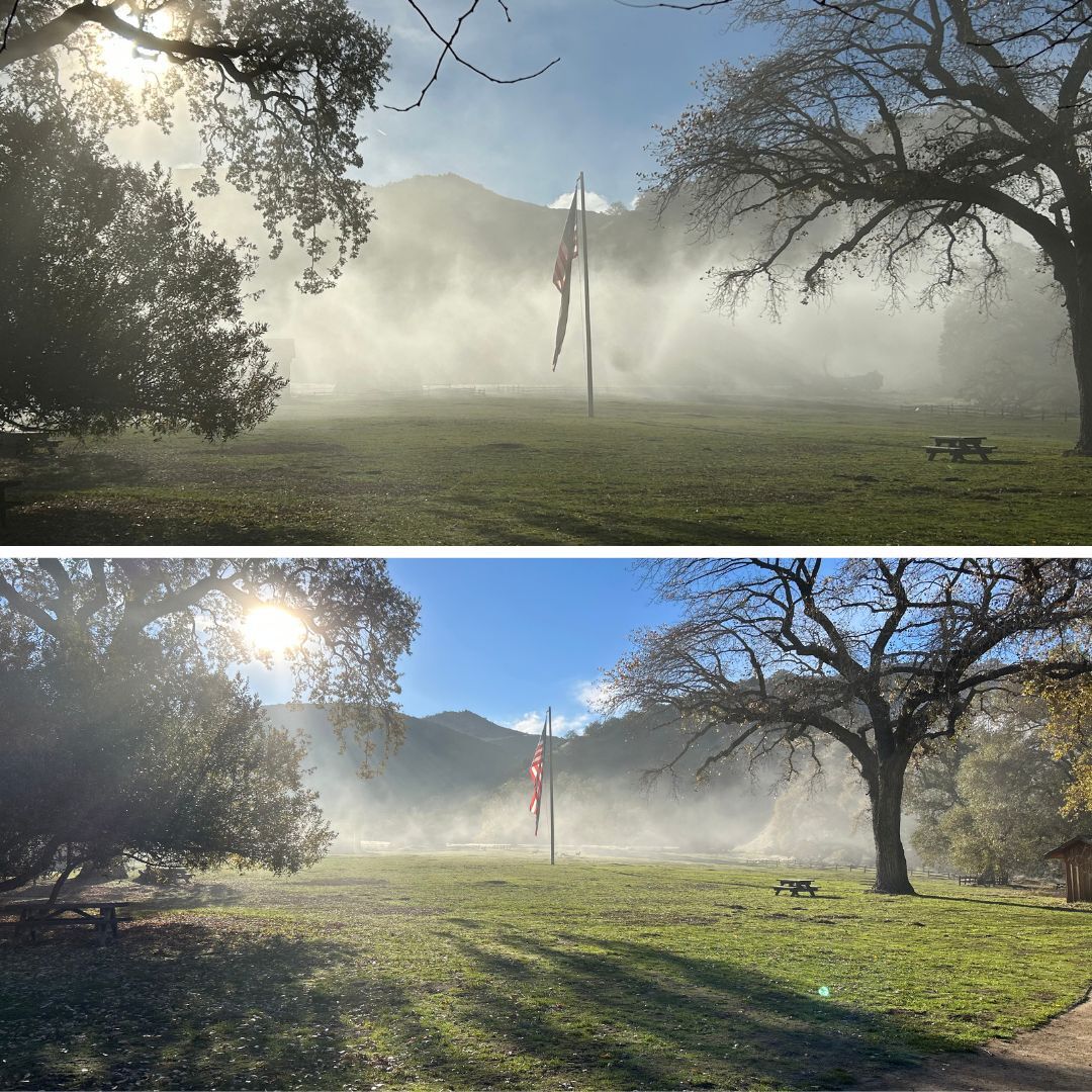 Fort Tejon SHP (flag fog collage)