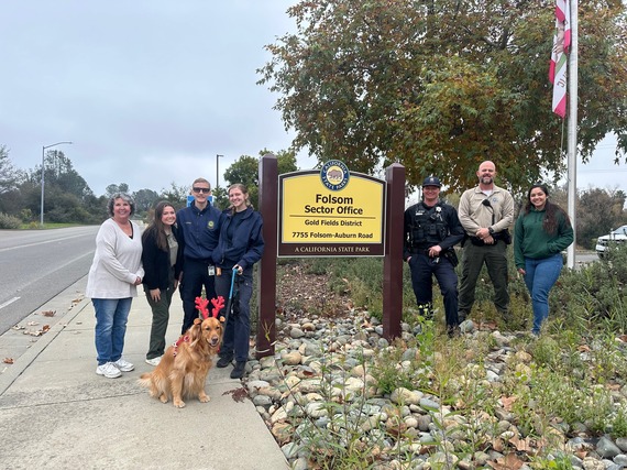 Folsom Sector Office staff with Kalea 