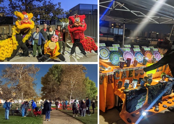 LA State Historic Park River Farmers' Market East Wind Foundation Lion Dancers Telescope Astronomy