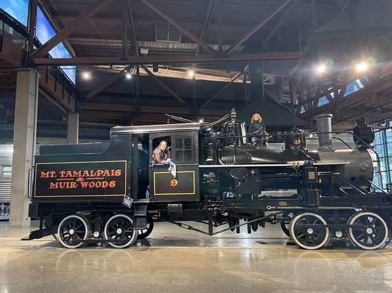 California State Railroad Museum  Curatorial park aides keep the Mount Tamalpais & Muir Woods #9 locomotive free of dust.