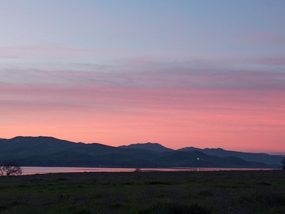 San Luis Reservoir State Recreation Area purple skyline hills O'Neill Forebay Mederios Campground.