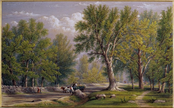 Watercolor painting of "Elysian Hills" by Miller