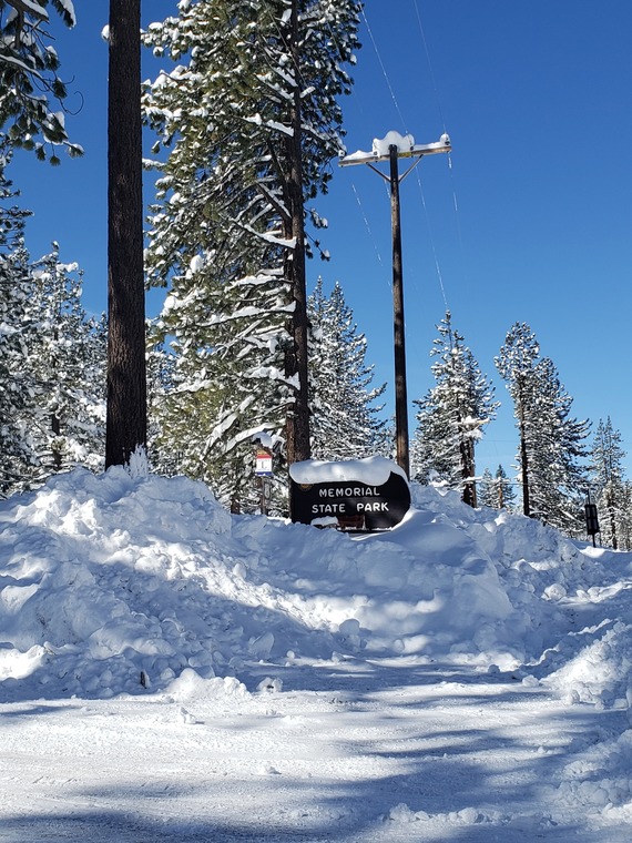 Donner Memorial SP in snow