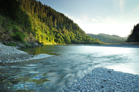 Blue Creek flows into Klamath River