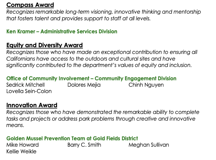 Director Awards Recipients 2