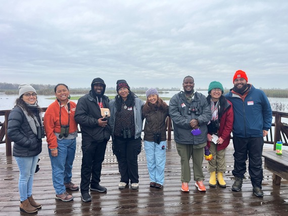 Members of the Birding for Everyone Fellowship program. Picture from the Golden Gate Bird Alliance