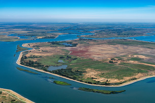 Aerial view of Webb Tract in the Sacramento-San Joaquin Delta