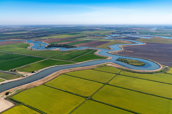 Aerial view of the Sacramento-San Joaquin Delta