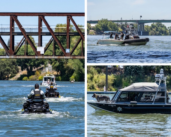 Law enforcement vessels during Sac-Yolo River Blitz