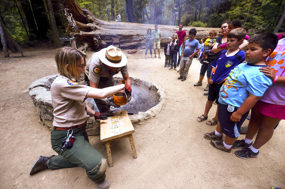 Kids at state park learning