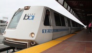 Image of a BART train in California's Bay Area
