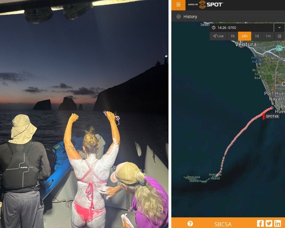 State Parks Lifeguard Swims from Anacapa Island to Mainland Collage
