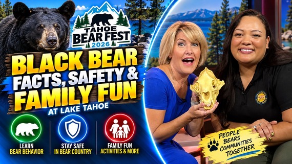 2026 Tahoe Bear Festival Ed Z'berg Sugar Pine Point State Park Sarinah Simons TV station promotional graphic