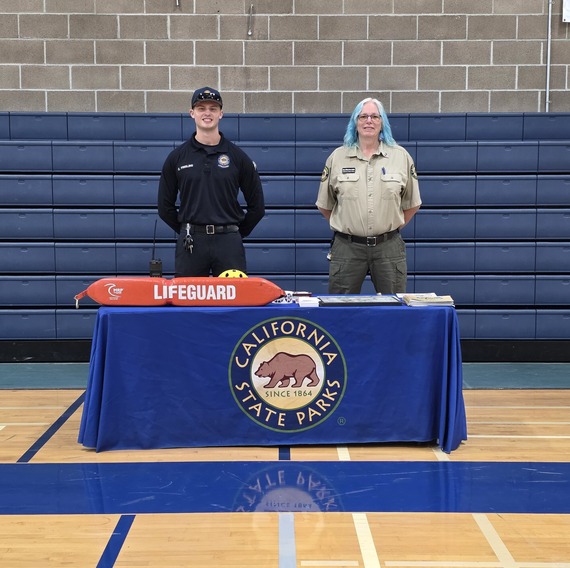 State Parks’ Mendocino Coast District staff members at the Point Arena High School Health Fair.