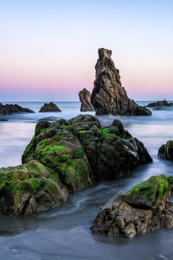 El Matador State Beach  Sunset provides a different point of view to the rocks and sand along the beach.