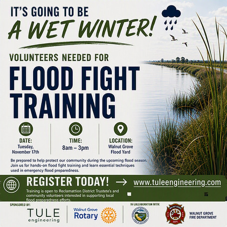 flyer for flood-fight training
