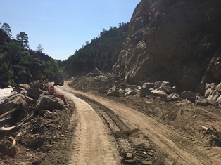 Lefthand Canyon excavation work