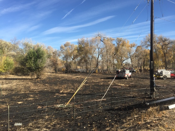 Grass fire in the 10,800 block of Airport Road