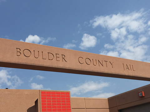 Boulder County Jail outside front entrance