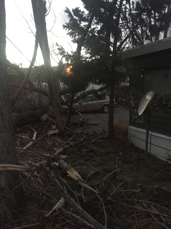 Wind Damage at San Souchi Mobile Home Park