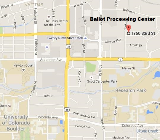 Ballot Processing Center Map