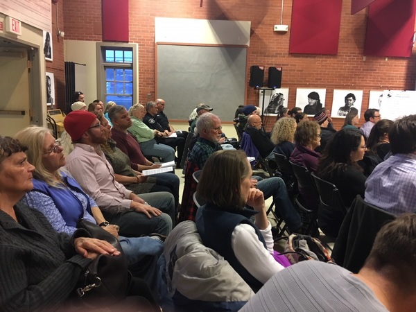Residents at a Town Board meeting in March 2018