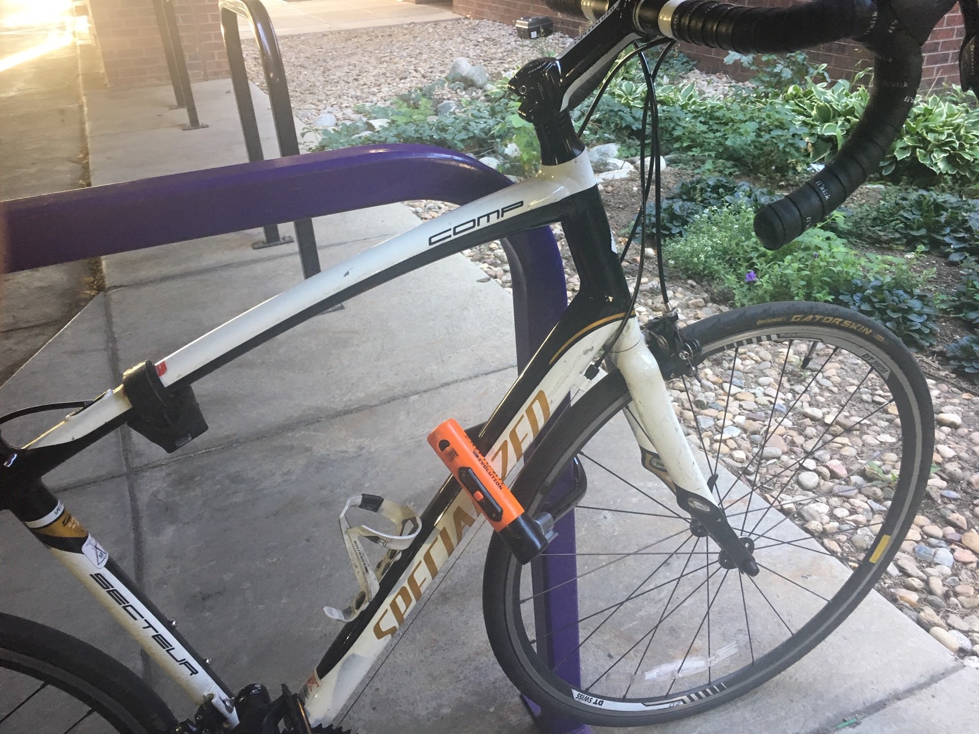 Bike properly locked to rack with U-Lock