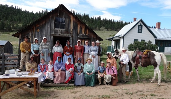 Costumed volunteers at Walker Ranch