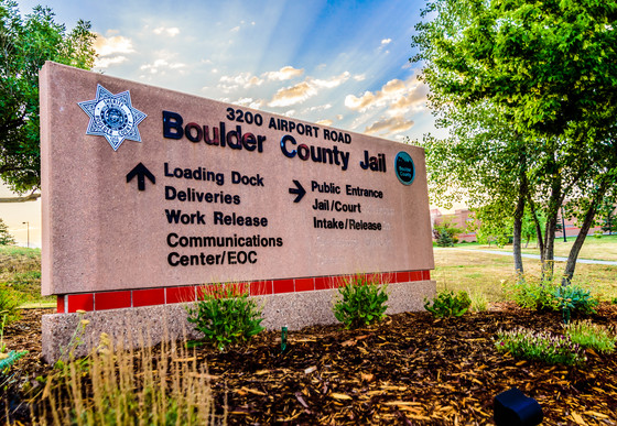 Boulder County Jail Sign