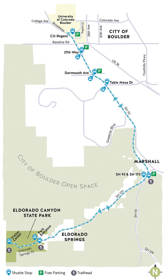 Eldo Shuttle Route Map
