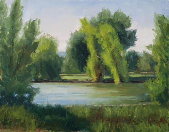 Painting of Twin Lakes Open Space