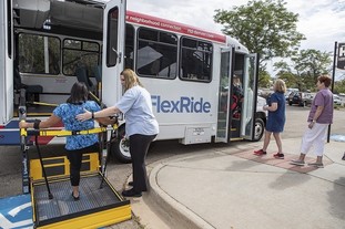 FlexRide Bus Boarding Group Using Lift
