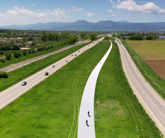 CO 119 Bikeway design rendering