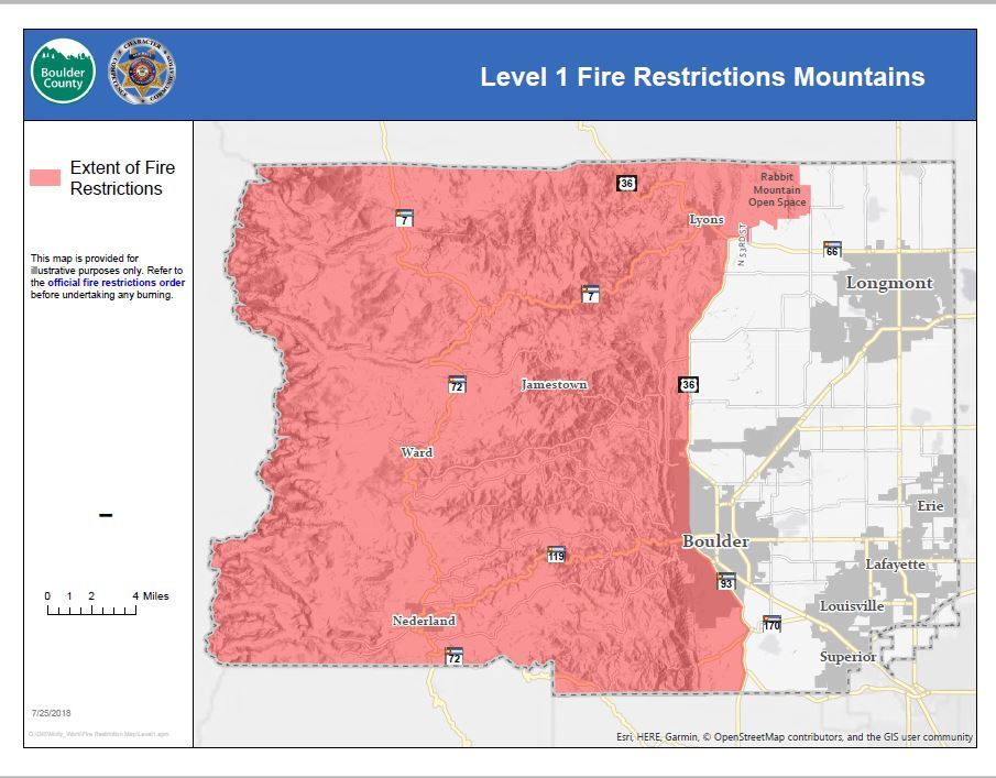 Stage 1 Fire Restriction Map