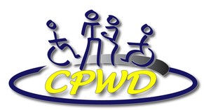 Center for People with Disabilities Logo with four stick figures experiencing different disabilities