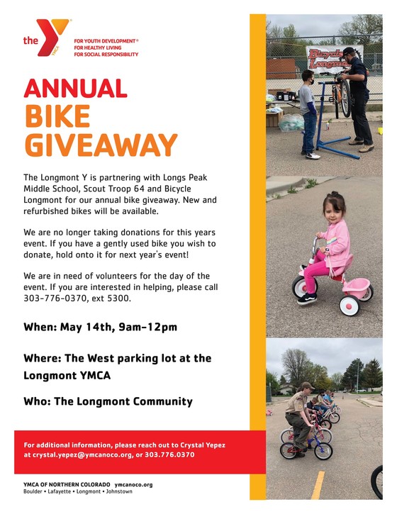 Boulder County Youth Transportation SPECIAL EDITION Bike Giveaway