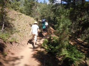 Photo of a family hiking in one of Boulder County's many trails
