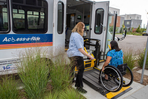 Access A Ride Bus loading ramp disabled