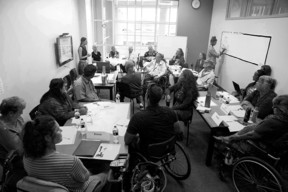 MAC meeting with a diverse group of individuals of different abilities and life experiences