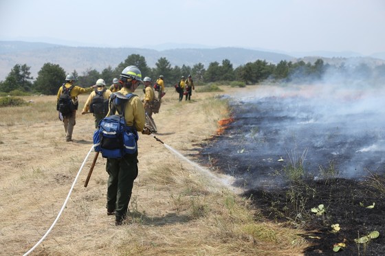 Prescribed Burn with fire fighters at Rabbit Mountain