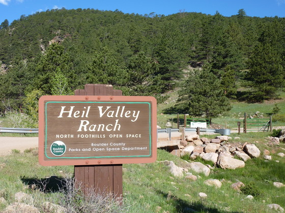 Entry sign at Heil Valley Ranch