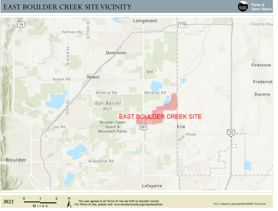 East Boulder Creek Site Map
